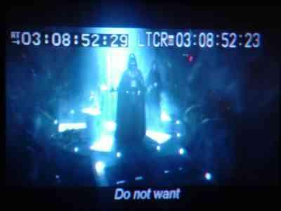 screenshot of Darth Vader saying "Nooooo" in a cam of Star Wars: Episode III – Revenge of the Sith, subtitled "Do not want"