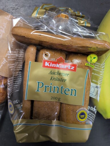 Eine Packung Aachener Kräuter Printen 200g vegan