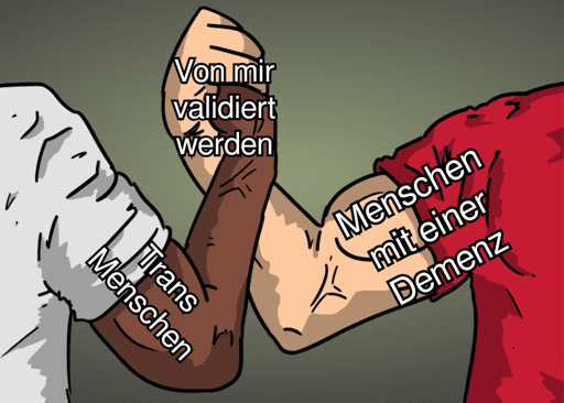 Trans Menschen
Menschen mit einer Demenz
🤝Von mir validiert werden