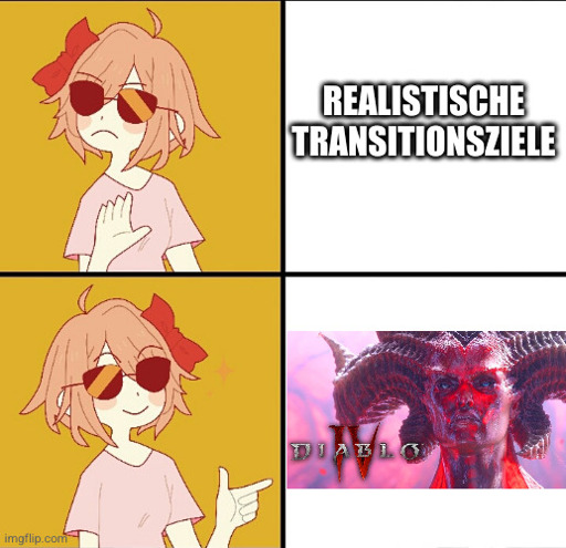 Anime-Mädchen mit ablehnender Gestik: realistische Transitionsziele
Anime-Mädchen mit ermutigender Gestik: ein Bild von Lilith neben dem Diablo 4 Schriftzug